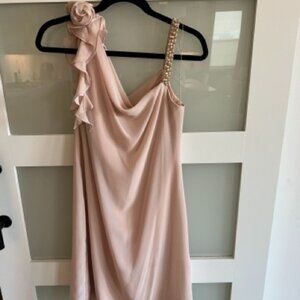 Maggie London Silk and Chiffon Mini Dress